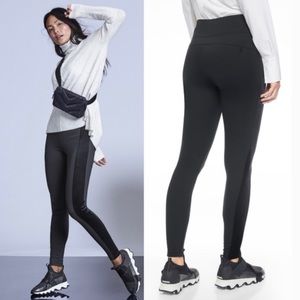 Athleta Women’s Metro Velvet Tux Tights Leggings XXS Black